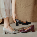Damen elegante Schuhe mit Blockabsatz