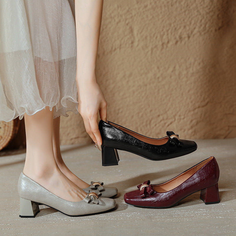 Damen elegante Schuhe mit Blockabsatz