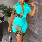 Damen Freizeit Set mit modischem Hemd und stylischen Shorts R&B