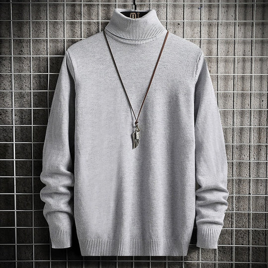 Herren bequemer Rollkragenpullover R&B