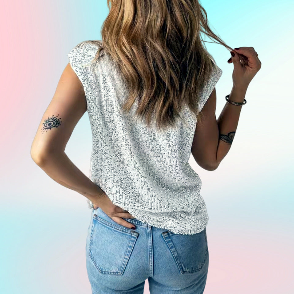 Damen Elegantes Crop-Top mit strukturiertem Design und weitgeschnittenem Schnitt R&B