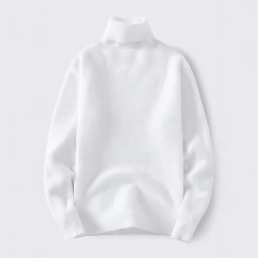 Herren warmer Rollkragenpullover aus weichem Strickstoff R&B