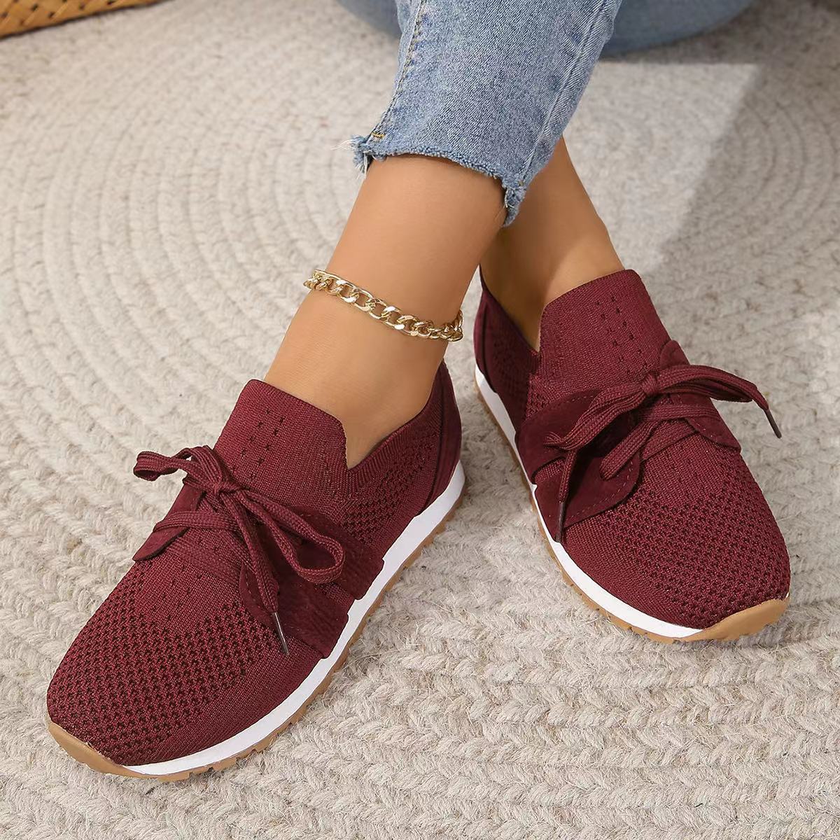 Damen Atmungsaktive und elegante Sneakers mit flexiblem Knöchel-Fit R&B