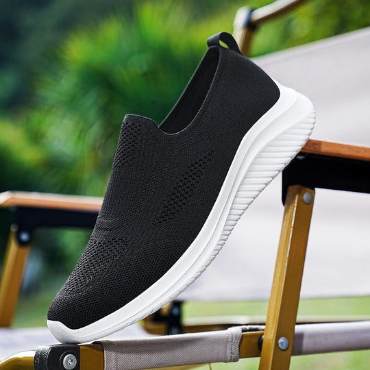 Herren Leichte Slip-On Sport Sneakers mit Atmungsaktivem Strickdesign R&B