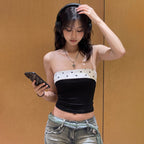 Damen Polka-Dots Bandeau-Top R&B