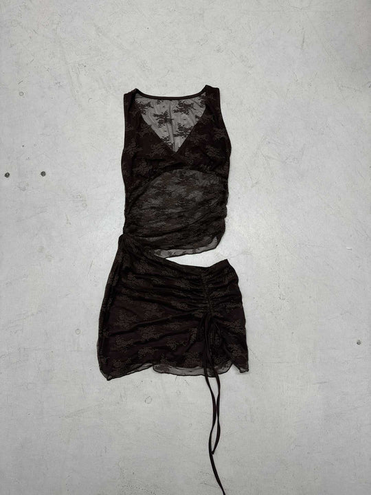 Damen Spitzen-Maxikleid mit verstellbaren Trägern und elegantem Schnitt R&B