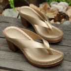 Damen Wedge-Pantoletten mit elegantem Riemendesign und komfortabler Fußbettung R&B