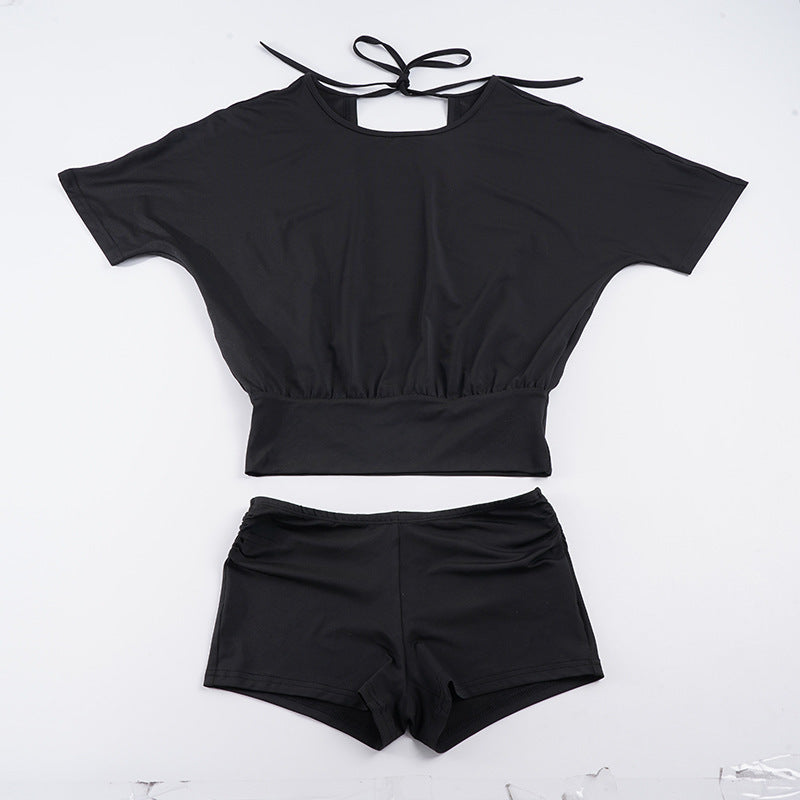Damen Sportliches Bikini-Set mit lockerem Oberteil- und Short-Kombination R&B