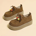 Damen Plateau-Schnürschuhe aus Wildleder mit attraktiven Details R&B
