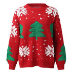 Damen Pullover mit festlichem Tannenbaum-Design R&B