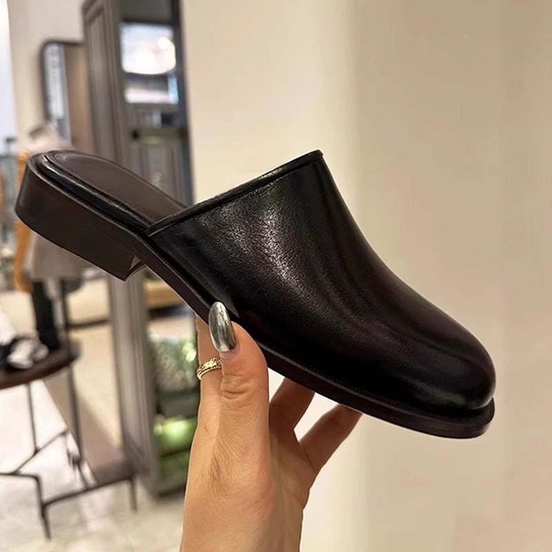 Damen elegante Pantoletten mit weichem Lederoberteil und komfortabler Innensohle R&B