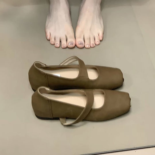 Damen elegante Ballerinas mit verstellbarem Riemen R&B
