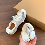 Damen atmungsaktive Mesh-Sneaker mit bequemem Korkfußbett und rutschfester Sohle R&B