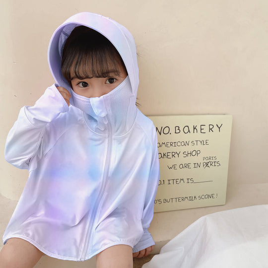 Mädchen funktionale UV-Schutzjacke mit Kapuze R&B