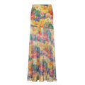 Damen Maxi-Rock mit floralem Chiffon-Design und schwingendem Saum R&B