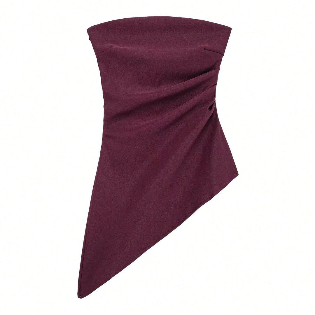 Damen asymmetrisches Kleid mit raffinierten Drapierungen R&B