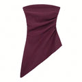 Damen asymmetrisches Kleid mit raffinierten Drapierungen