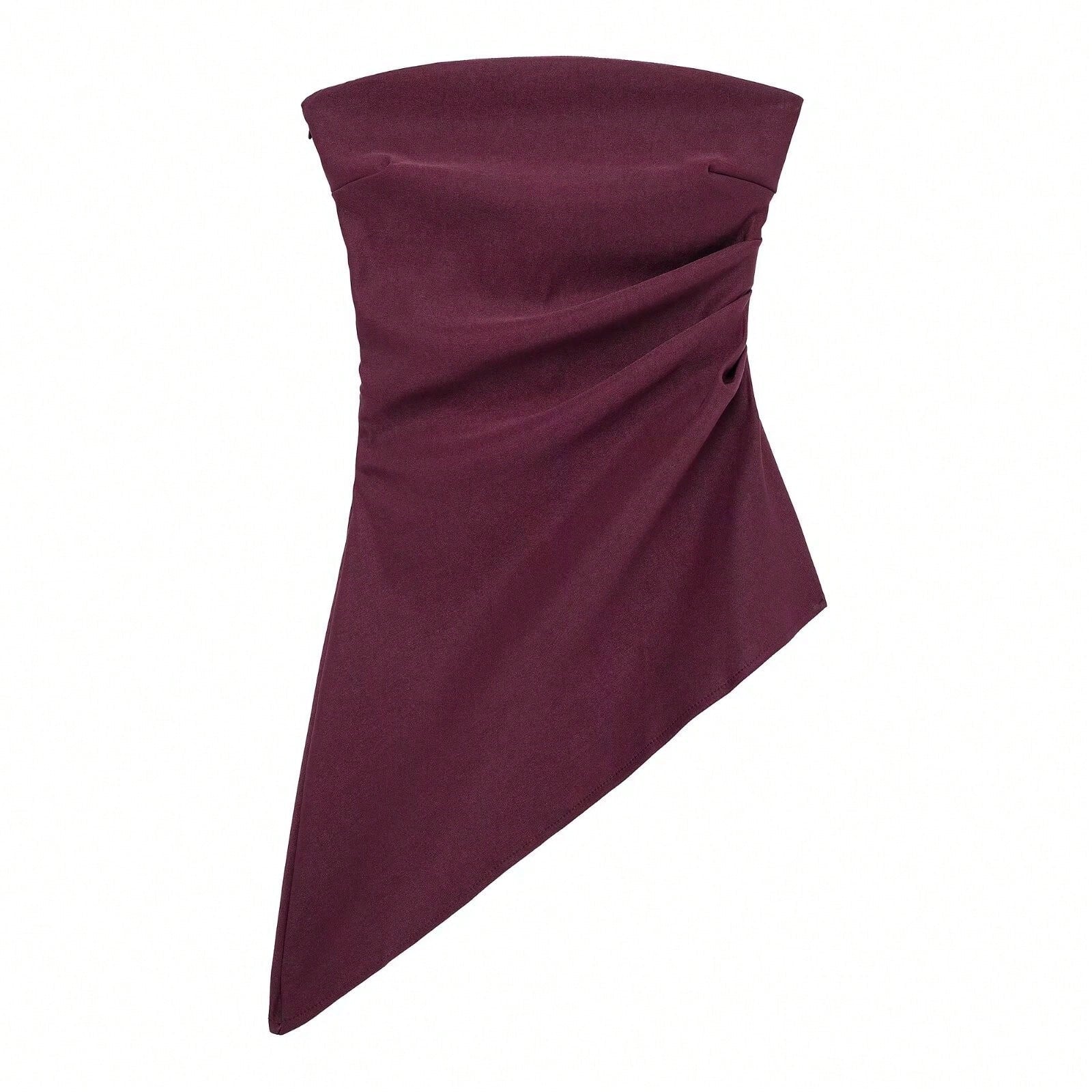 Damen asymmetrisches Kleid mit raffinierten Drapierungen