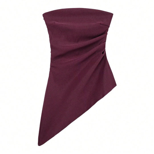 Damen asymmetrisches Kleid mit raffinierten Drapierungen R&B
