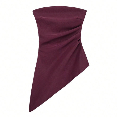 Damen asymmetrisches Kleid mit raffinierten Drapierungen R&B