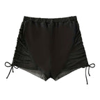 Damen Badeshorts mit elastischem Bund und seitlichen Rüschendetails R&B