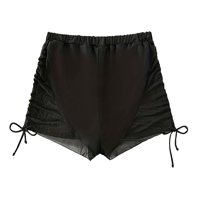 Damen Badeshorts mit elastischem Bund und seitlichen Rüschendetails R&B