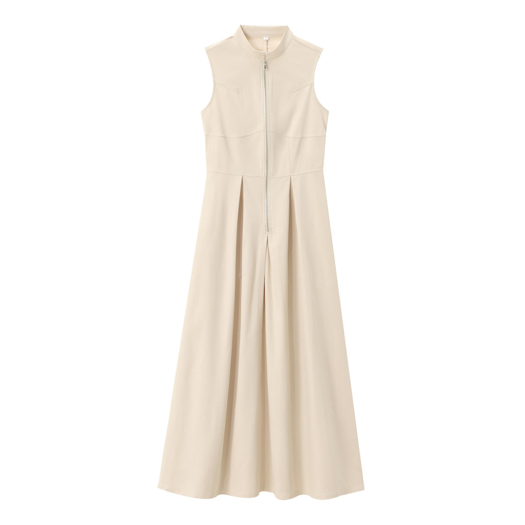 R&B | Ärmelloses Taillenkleid mit Rundhalsausschnitt