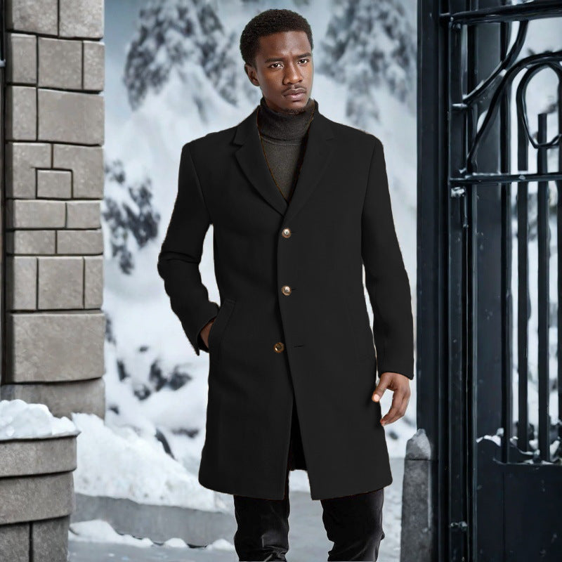 Herren eleganter Langmantel R&B
