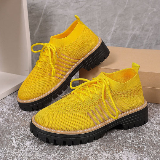 Damen Sportliche Sneakers mit atmungsaktivem Strickoberteil und rutschfester Sohle R&B