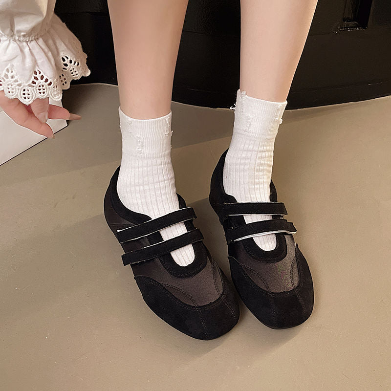 Damen bequeme Sneaker mit doppeltem Klettverschluss R&B