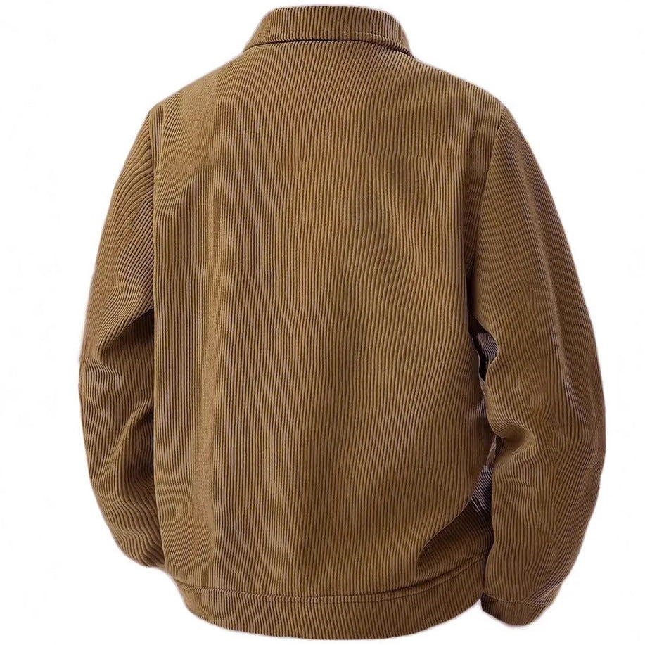 Herren nan Cordjacke im klassischen Arbeiterjacken-Schnitt mit Druckknöpfen und Brusttaschen R&B