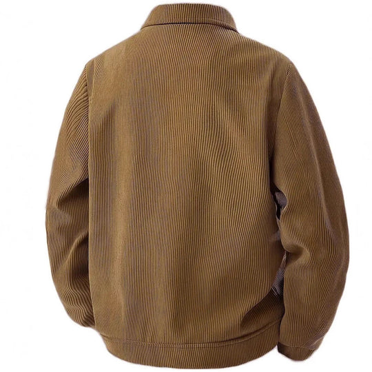 Herren nan Cordjacke im klassischen Arbeiterjacken-Schnitt mit Druckknöpfen und Brusttaschen R&B