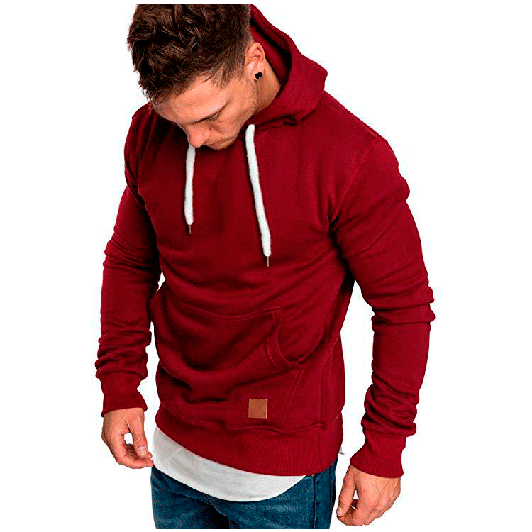 Herren Kapuzenpullover mit modischem Schnitt und lässigem Innenfutter R&B