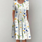 Damen Maxikleid mit floralem Design und weiten Ärmeln