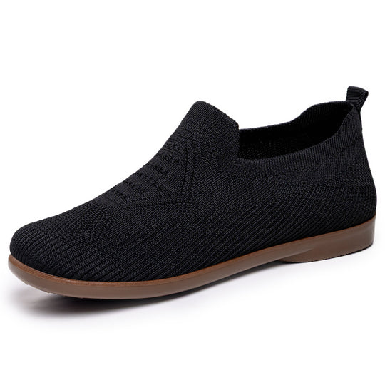 Damen Flexible Slip-On Sneaker mit atmungsaktivem Strickoberteil R&B