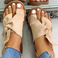 Damen Komfortable Sandalen mit dekorativem Knoten R&B