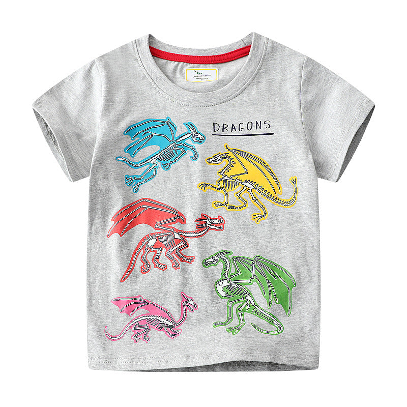 Jungen T-Shirt mit lR&Bhaftem Drachenmotiv R&B