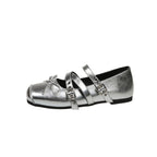 Damen Ballerinas mit verstellbarem Riemen und modischem Schleifendetail R&B