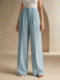Damen Weite und elegante Anzughose mit hohen Bund EB