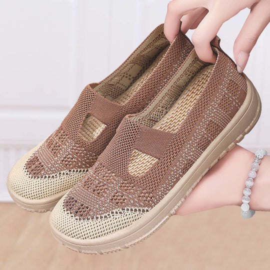 Damen Luftige Slipper mit offenem Schnitt und elastischem Riemen R&B