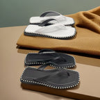 Damen modische Flip-Flops mit Perlenschmuck