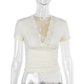 Damen elegantes Spitzenoberteil R&B