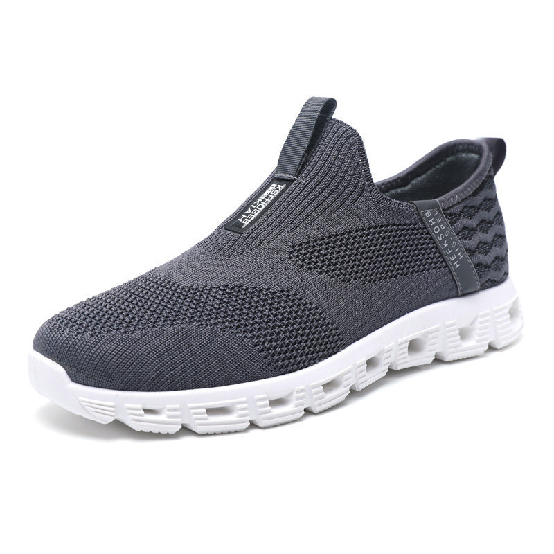 Damen Atmungsaktive Slip-On Sneakers mit elastischem Strickoberteil und rutschfester Sohle R&B