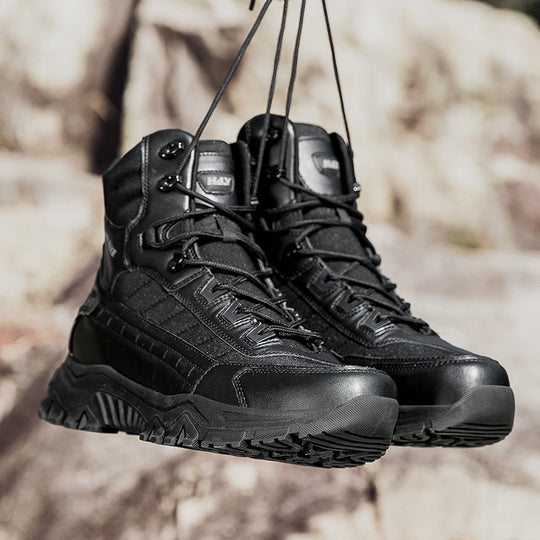 Herren Tactical Wanderstiefel mit hohem Knöchelschutz und rutschfester Sohle R&B
