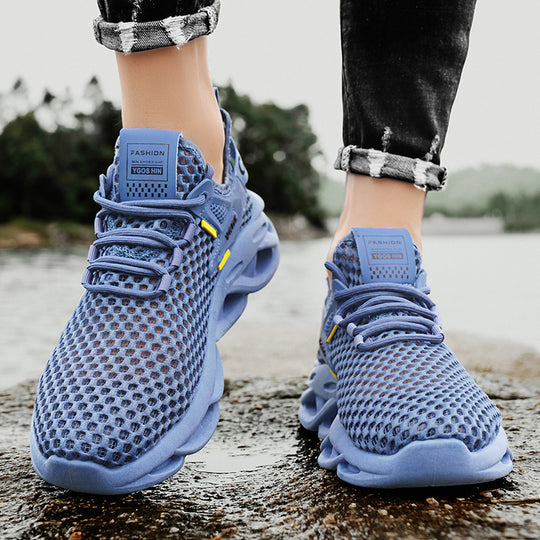 Damen Sportliche Sneakers mit atmungsaktiver Mesh-Oberfläche und flexibler Sohle R&B