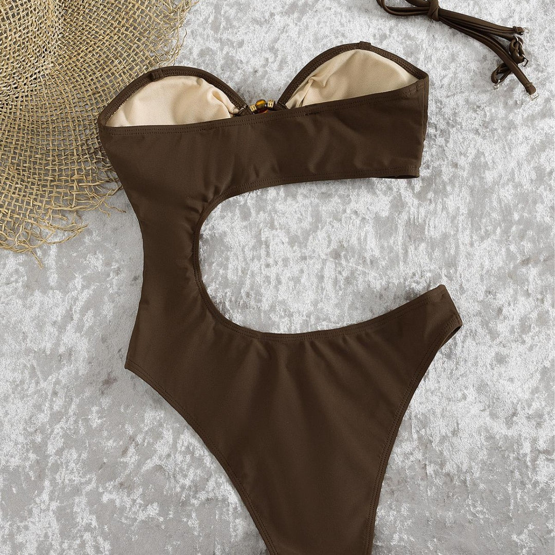 Damen Cut-Out Badeanzug mit einzigartigem Ringdetail R&B