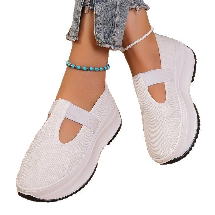 Damen modische Slip-On Sneakers mit Plateau R&B