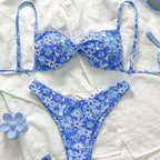 Damen Triangel-Bikini mit floralem Design R&B