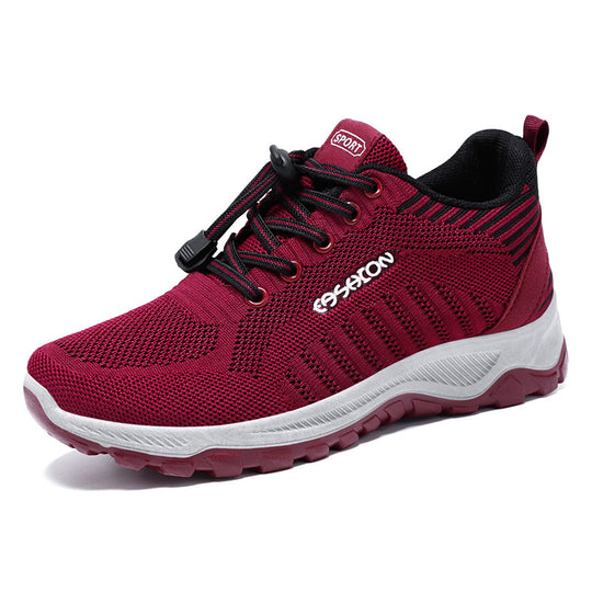 Damen Sportliche Laufschuhe mit atmungsaktivem Mesh-Obermaterial und elastischem Schnellschnürsystem R&B