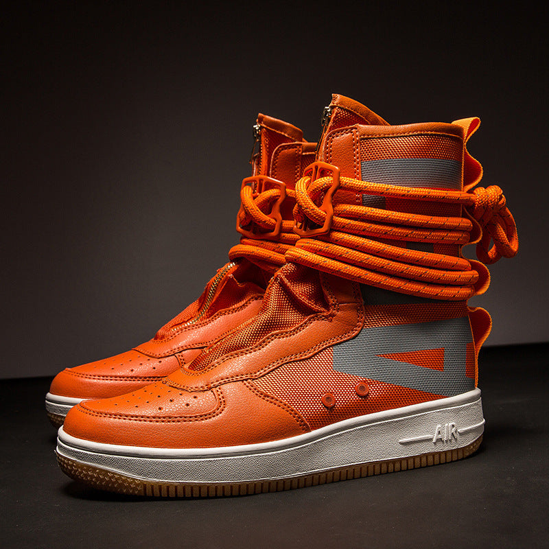 Damen High-Top Sneakers mit innovativem Schnürsystem und atmungsaktiver Netzstruktur R&B